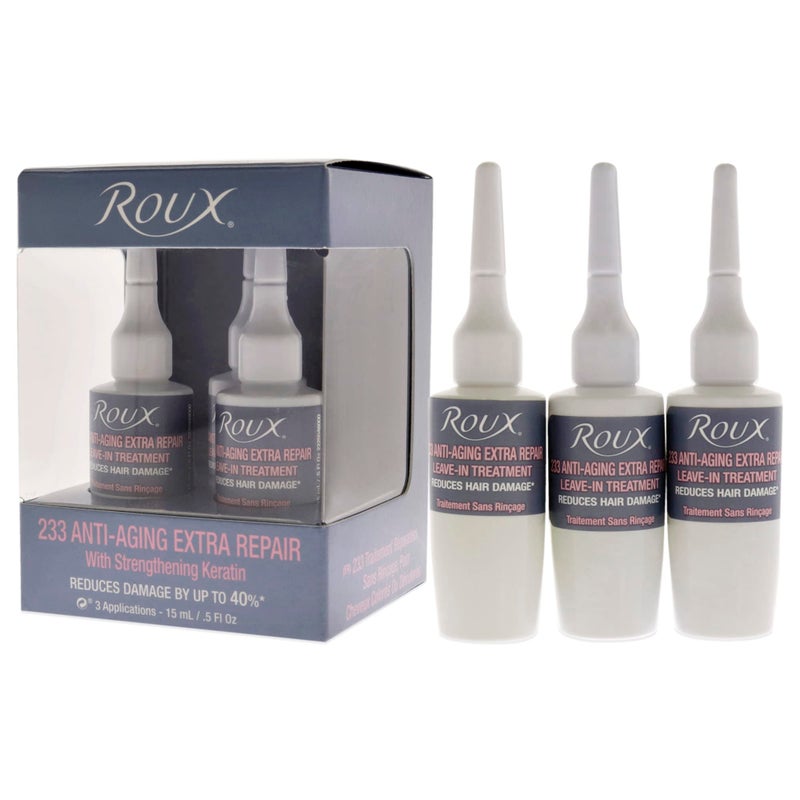 Roux 233 Anti-Aging Extra Repair, Leave In Treatment with Strengthening Keratin, 3 Applications per Box - Image 4